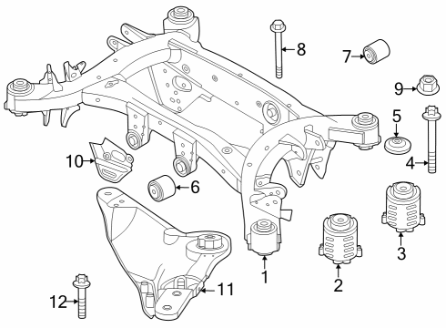 2023 BMW X3 M Suspension Mounting - Rear Diagram 1