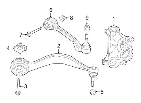 2022 BMW M3 Front Suspension Components Diagram 2