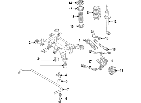 2021 BMW M440i xDrive REAR AXLE CARRIER Diagram for 33318837911