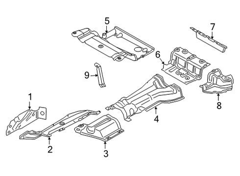 2024 BMW M440i Heat Shields Diagram