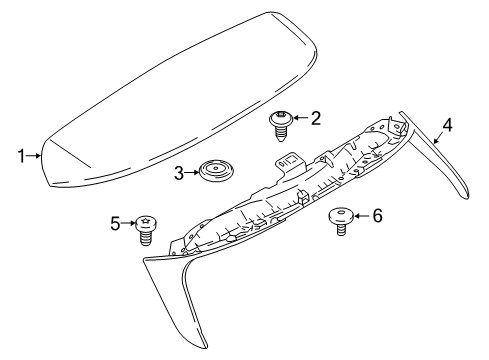 2022 BMW X1 Rear Spoiler Diagram