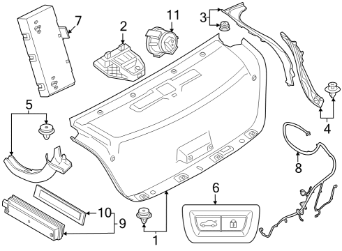 2023 BMW i7 CONTROL UNIT FOR DECKLID FUN Diagram for 61355A74B11