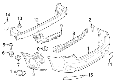 2023 BMW 330e xDrive Bumper & Components - Rear Diagram 1