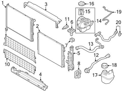 2024 BMW 430i Gran Coupe RADIATOR Diagram for 17115A30678