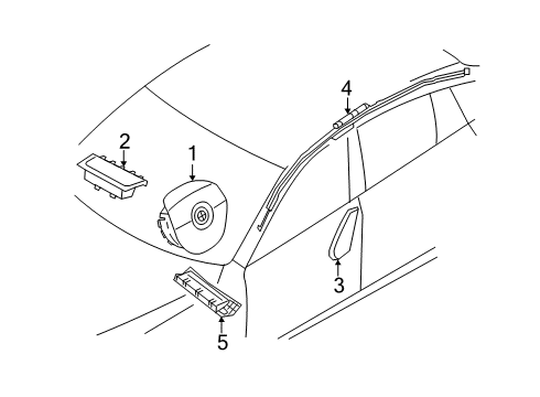 2021 BMW M850i xDrive Air Bag Components Diagram 1