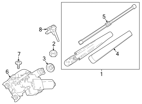 2022 BMW iX WIPER AXLE COVER Diagram for 61628496831