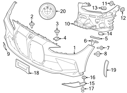 2021 BMW M3 SUPPORT COVER, LEFT, PAINTED Diagram for 51118084177