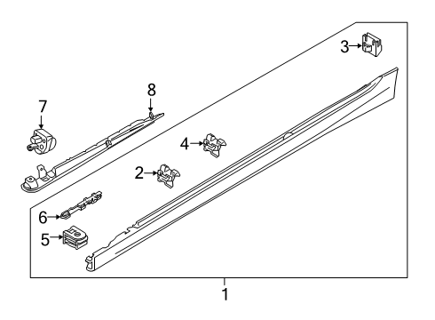 2023 BMW 330e xDrive Exterior Trim - Pillars Diagram