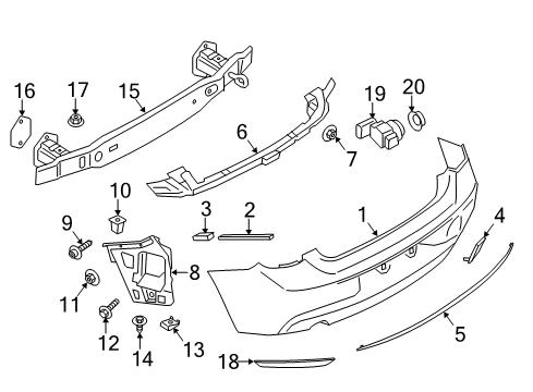 2021 BMW 230i Bumper & Components - Rear Diagram 2