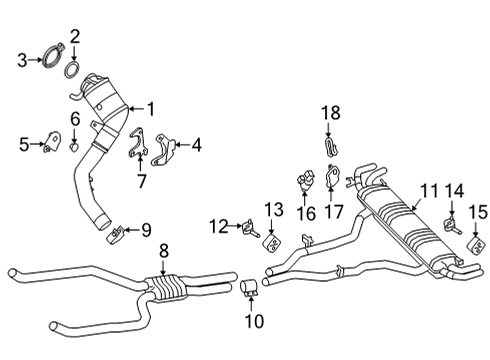 2023 BMW X6 Exhaust Components Diagram 2