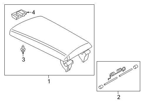 2022 BMW 330e Armrest Diagram