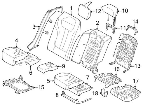 2024 BMW i7 COVER BACKREST COMFORT SEAT Diagram for 52205A42C04