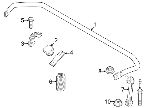 2024 BMW i7 Stabilizer Bar & Components - Rear Diagram 2