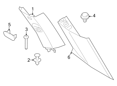 2024 BMW iX Interior Trim - Quarter Panels Diagram