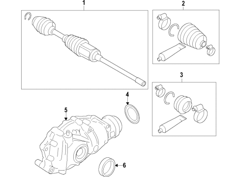 2021 BMW 740i xDrive Front Axle, Axle Shafts & Joints, Differential, Drive Axles, Propeller Shaft Diagram