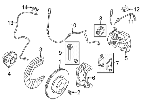 2024 BMW 430i xDrive Front Brakes Diagram 2