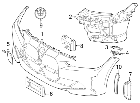 2023 BMW 430i Gran Coupe Bumper & Components - Front Diagram 1