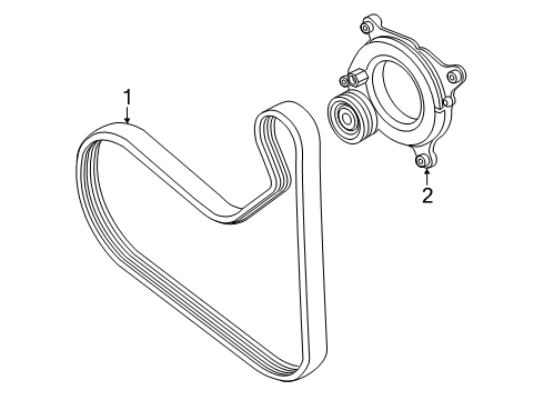 2022 BMW X2 Belts & Pulleys Diagram 1