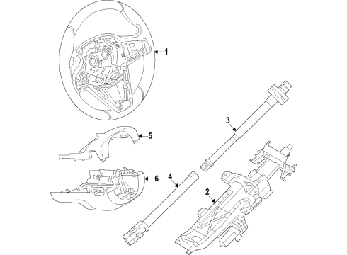 2022 BMW M8 Steering Column & Wheel, Steering Gear & Linkage Diagram 1