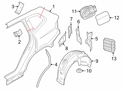 2021 BMW X5 M COVER POT Diagram for 51177440024