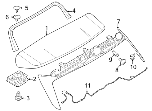 2024 BMW iX Rear Spoiler Diagram