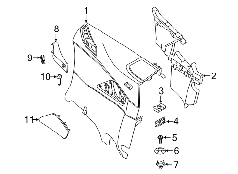 2021 BMW M850i xDrive Interior Trim - Quarter Panels Diagram 1