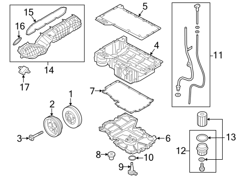 2023 BMW 760i xDrive Engine Parts Diagram