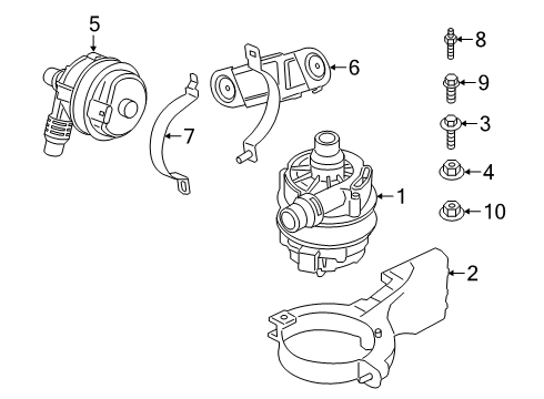 2021 BMW Z4 Water Pump Diagram 1