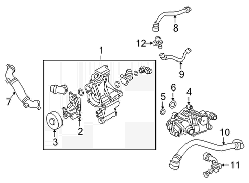 2024 BMW 430i Water Pump Diagram 2