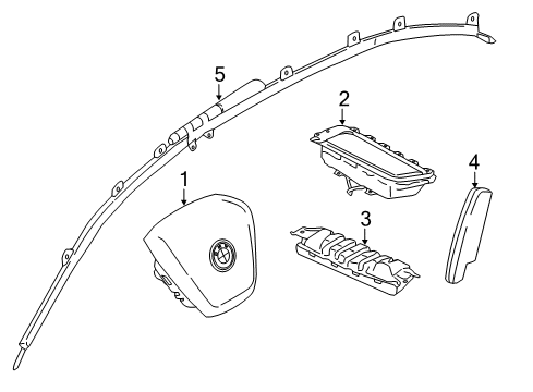 2023 BMW M5 Air Bag Components Diagram 1