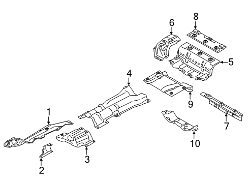 2021 BMW M5 Heat Shields Diagram