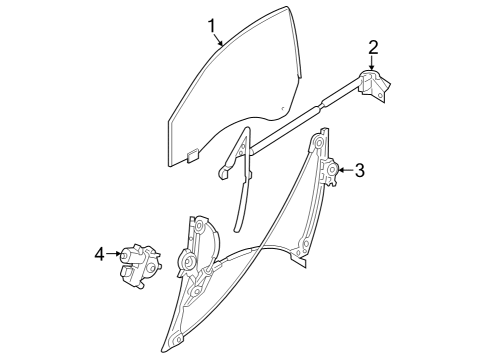 2023 BMW i4 Glass - Front Door Diagram