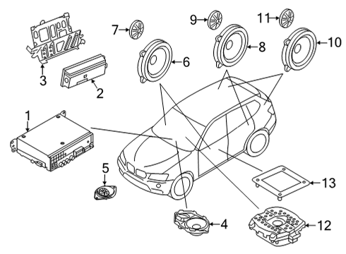 2022 BMW X4 Sound System Diagram 2