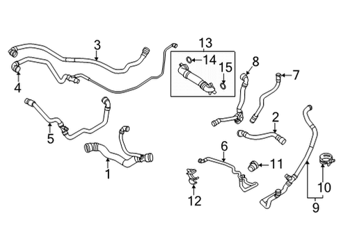 2022 BMW X6 M LINE FROM RADIATOR Diagram for 17129896336