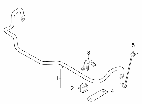 2023 BMW 430i xDrive Gran Coupe Stabilizer Bar & Components - Front Diagram