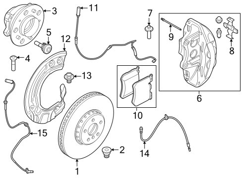 2023 BMW X3 Brake Components Diagram 1