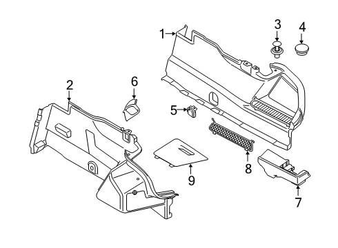 2021 BMW M850i xDrive Interior Trim - Rear Body Diagram 5