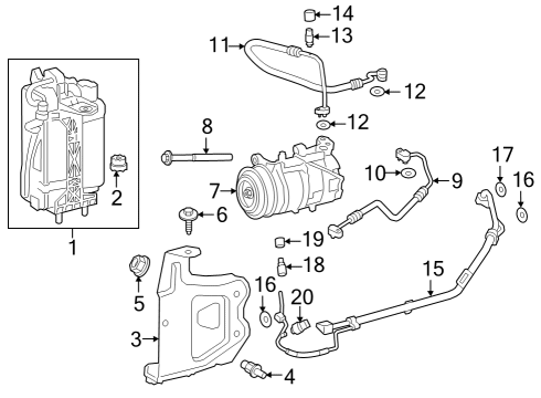 2021 BMW M3 CONDENSER AIR CONDITIONING W Diagram for 64508088925