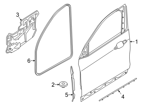 2023 BMW X2 Door & Components Diagram 1