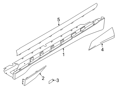 2021 BMW i3 Exterior Trim - Pillars Diagram