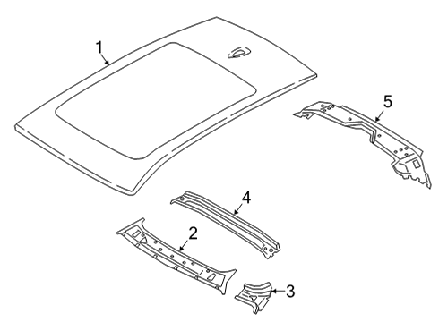 2021 BMW X6 Roof & Components Diagram