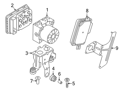 2022 BMW M440i ABS Components Diagram