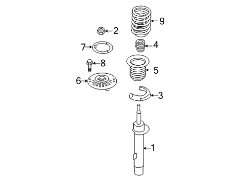 Front Coil Spring Diagram for 31336860628