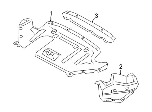 2022 BMW 430i Under Cover & Splash Shields Diagram 3