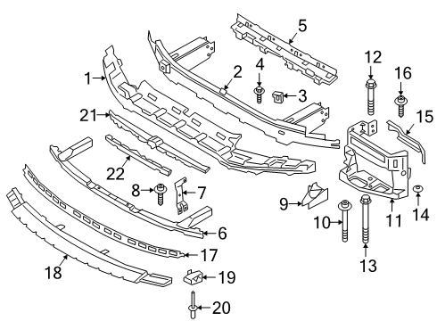 2021 BMW M850i xDrive Bumper & Components - Front Diagram 2