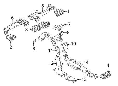 2021 BMW X2 Ducts Diagram