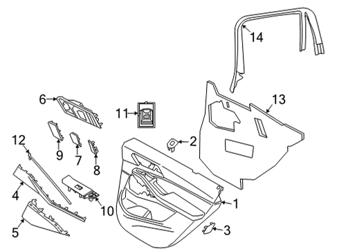 2022 BMW X6 M Front Door Diagram 4