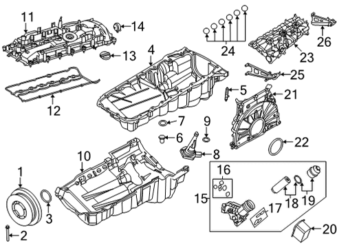 2024 BMW M440i Engine Parts Diagram