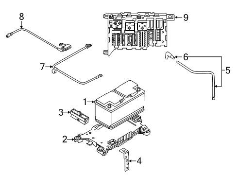 2023 BMW X1 SUPPORT FOR BATTERY TRAY Diagram for 61219855637