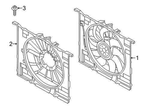 2022 BMW 840i Gran Coupe Cooling System, Radiator, Water Pump, Cooling Fan Diagram 1